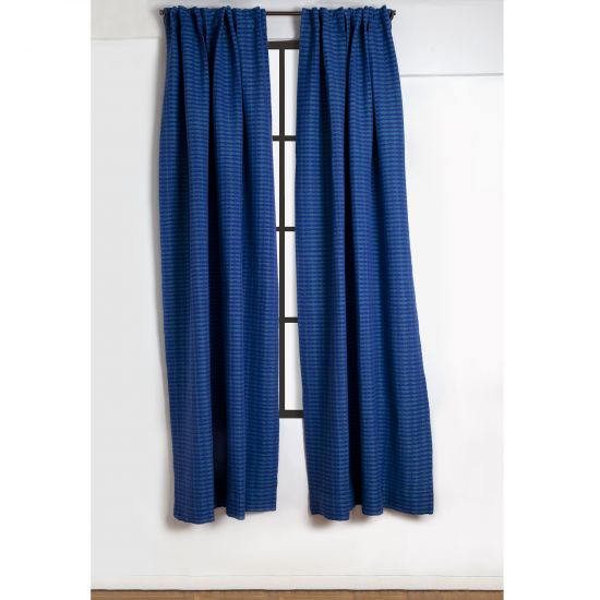 Rupali Woven Curtain - Blue/Teal